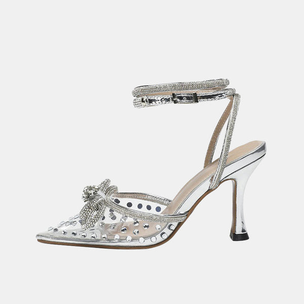 Transparent Rhinestone Sandals