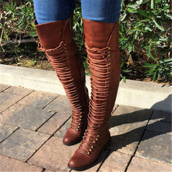 Kalmia Lace-up Knight Boots
