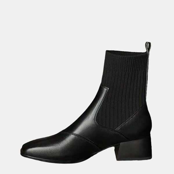 Hebe Knitted Chelsea  Boots