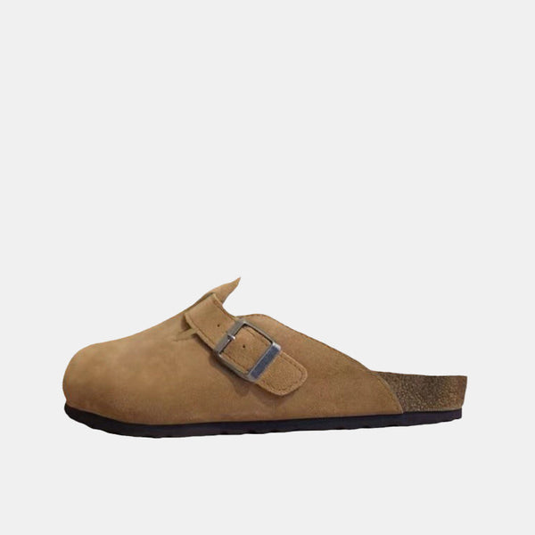 Fur-Lined Slip On Flats
