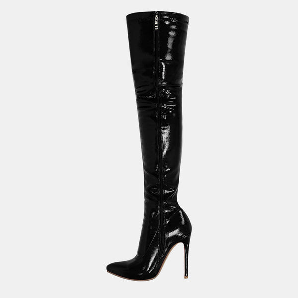 Mimosa Patent Leather Over Knee Boots