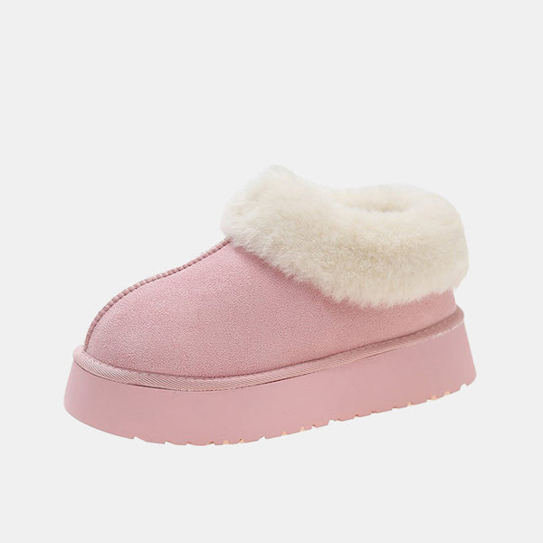 Platform Furry Slippers