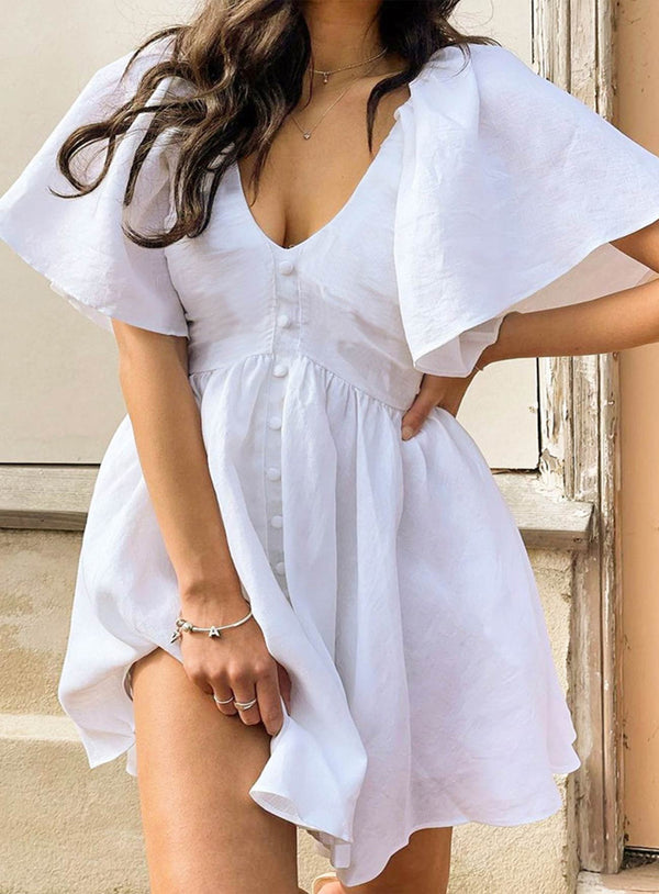 Tillbuy 2025 Srping Sleeve A-line Dress