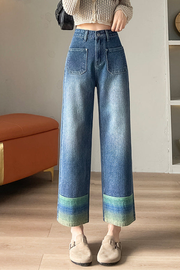 Tillbuy Starry Sky Pattern Jeans