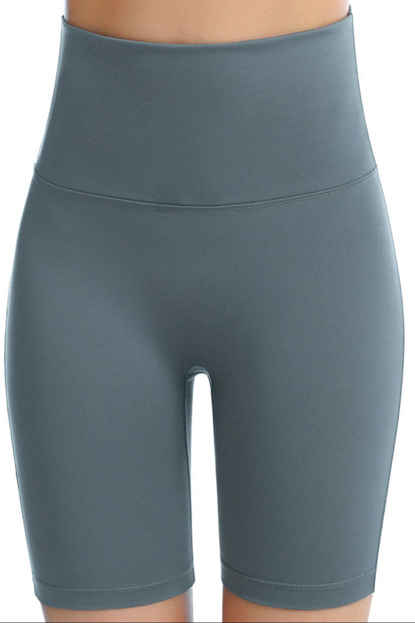 High waisted and hip lifting fitness shorts